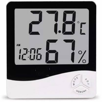 GoodsBazaar Temperature Humidity Time Display Meter with Alarm Clock HTC Thermo-Hygrometer Clock Digital Humidity Meter Temperature Tester Weather Station