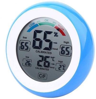 amiciSense Digital Touch Screen Weather Station Thermometer Hygrometer For Indoor Use, Battery Include Thermometer Weather Station
