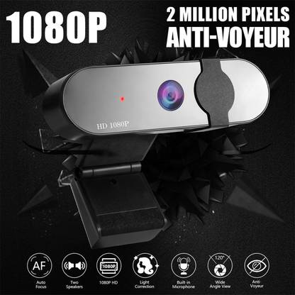 Lyla Webcam Computer Camera Auto-Focus for PC Monitor Laptop Live Streaming 1k 2 HD  Webcam with Built-In Microphone with Night Vision USB Connectivity