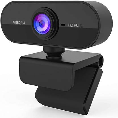Qiwa Webcam 1080P Full HD with Microphone 2 HD  Webcam with Built-In Microphone USB Connectivity