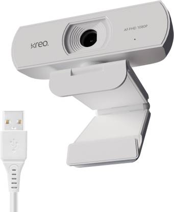 Kreo Owl Web Camera Desktop 1080p Webcam Auto Focus USB Connection Web Camera Laptop 2 HD  Webcam with Built-In Microphone USB Connectivity