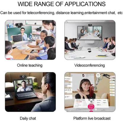 Lyla 1pc HD Webcam 1080P with Microphone PC Laptop Desktop Android TV USB Webcam 2 HD  Webcam with Built-In Microphone with Night Vision USB Connectivity