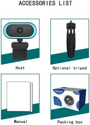 Lyla 2K HD Webcam Built-in microphone Plug&Play Video Calling Recording Blue 2 HD  Webcam with Built-In Microphone with Night Vision USB Connectivity