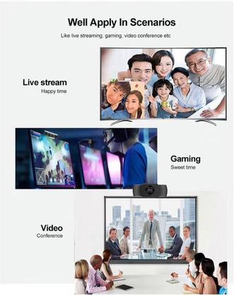 लायला HD Computer Webcam Laptop Desktop PC USB Web Camera with Dual Mic 720P 2 HD वेबकैम बिल्ट-इन माइक्रोफोन के साथ नाइट विज़न के साथ USB कनेक्टिविटी