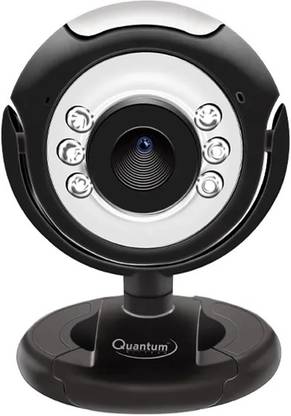 QUANTUM Qhm495Lm 6 Light Webcam For Home And Offices 0.31 HD  Webcam with Built-In Microphone with Night Vision USB Connectivity