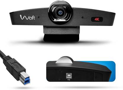 AIWaft 4K EPT 1/2.8 CMOS Sensor Mic 120FOV 10X Digital Zoom USB 3.0 for Stream 8.28 HD  Webcam with Built-In Microphone with Night Vision USB Connectivity