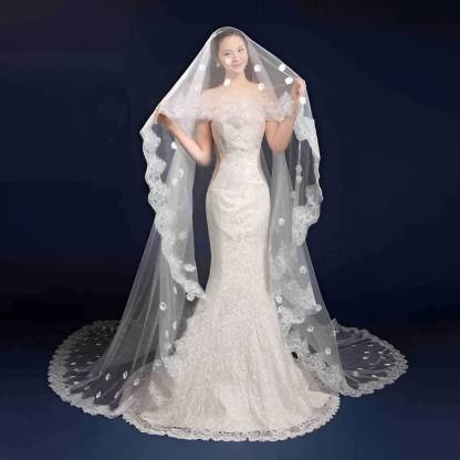 Unique Bridal Floor veil Floor Wedding Viles