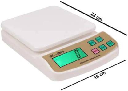 ShopGlobal Digital Weight Machine for kitchen with 10 kg Capacity, 1 g Accuracy Weighing Scale