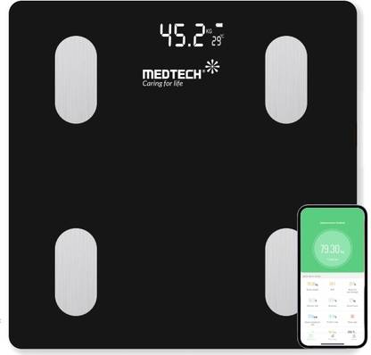 Medtech WS10 Digital BMI Weighing Scale, LED Display with Bluetooth App, 1 Year Warranty Weighing Scale