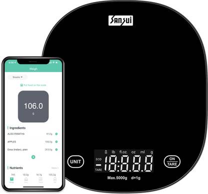 Sansui Smart App Bluetooth Digital Kitchen Scale Weighing Scale