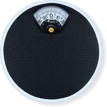 SUVARNA Big Platform, New in Round Shape, Capacity: 130kg, Color: Black Weighing Scale