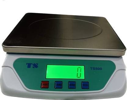 Skeisy TS-500 STEEL PLATER KITCHEN SCALE RIVOX-TECH-IVOX SCALE CAPACITY UP TO 30KG WEIGHT MACHINE(WHITE) Weighing Scale