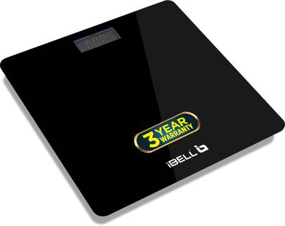 iBELL BS260M Body Weighing Machine,180 KG, Tempered Glass, LCD Display, Auto Off Weighing Scale