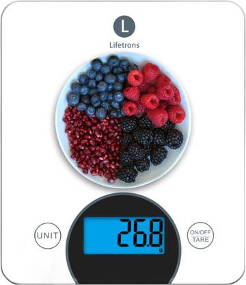 Lifetrons Digital 10KG Kitchen Weight Scale for Food, Baking, Cooking, Diet, and Meal Prep Weighing Scale