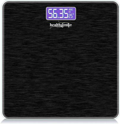 Healthgenie Thick Tempered Glass LCD Display Digital Weighing Scale