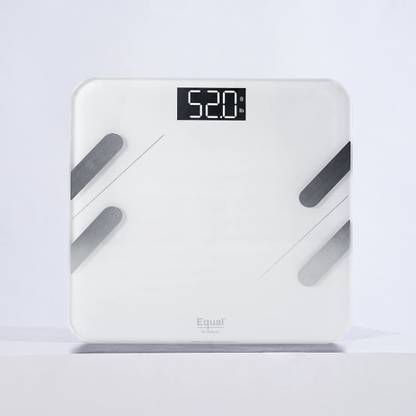 Equal Digital Fitness Personal Weight Machine with Mobile App, BMI & Fat Analysis Weighing Scale
