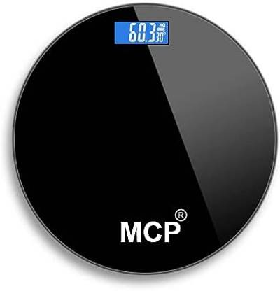 MCP Black Round Weighing Scale - 180kg Capacity for Home, Gym, and Office Weighing Scale