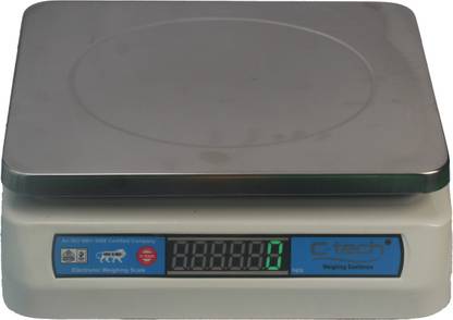 C-tech Big SS IB Digital display steel top Weighing scale Weighing Scale