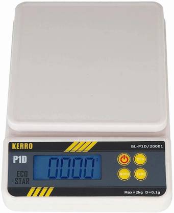 KERRO Digital Weighing Balance Scale P1D/BL-20001 | 2 kg x 0.1g Large Weighing Pan Weighing Scale