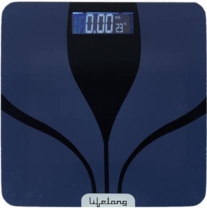 Lifelong Glass Weight Machine Weighing Scale  (Blue)