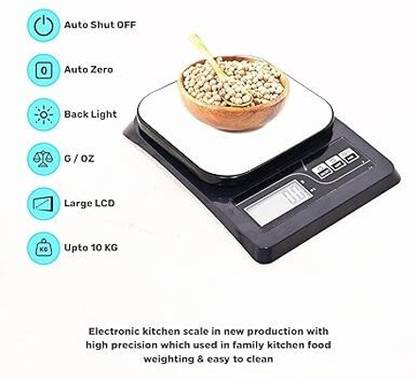 Shopeleven Digital Weighing Machine For Kitchen Electronic Food With Tare Portable Weighing Scale