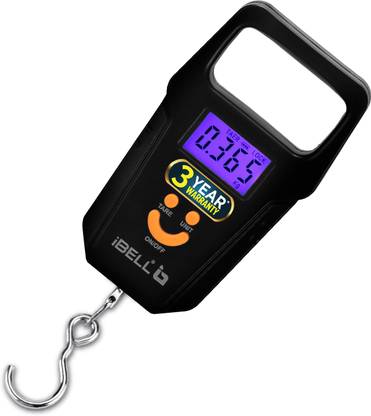 iBELL LS510RM Rechargeable 50KG Luggage Scale with Hook, LCD Screen & Tare Function, Weighing Scale