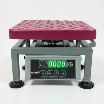 monet international 50 KG; 10*10 Inches STrong & STylish; Dual Display; 2 Days Battery Backup Weighing Scale