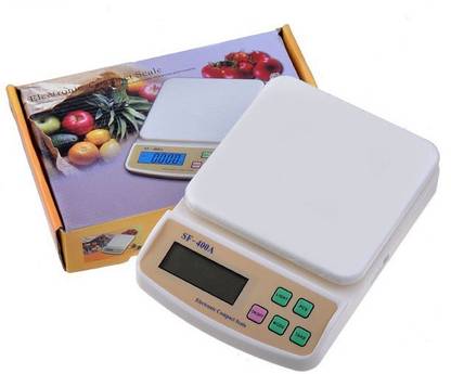 ALPHA SF400A Digital Kitchen Weighing Scale 10kg x 1g with white backlight Weighing Scale