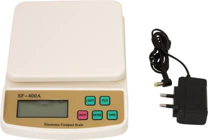 TEFCO SF400A Digital 10 Kg Weight Scale LCD Kitchen Weight Scale (Adaptor Included) Weighing Scale