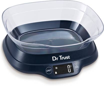 Dr Trust (USA) Modern Electronic Digital Black LCD Precision Kitchen Food Accurate Weight Machine Water Milk Liquids Weighing Scale