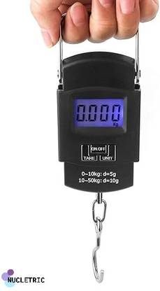 NUCLETRIC 50kg Portable Hanging Luggage Weighing scale for Weighing Household Item PS-5 Weighing Scale
