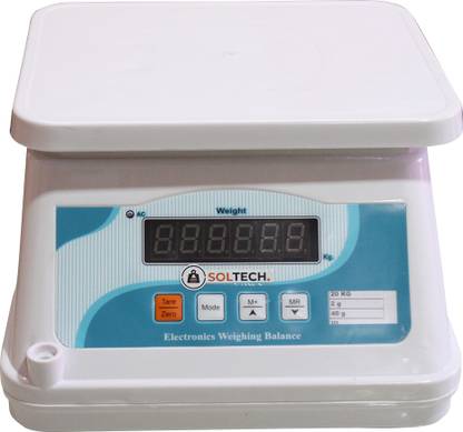 soltech 20 kg Electronic Weighing machine.green display, front and back model type Weighing Scale