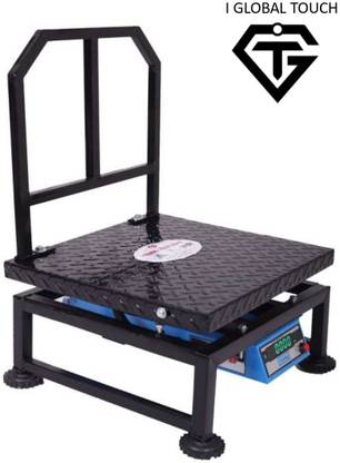 I GLOBAL TOUCH 150KG Capacity 5 gm Accuracy MS 16x16 Inc.PAN Scale Machine Double Size Display Weighing Scale