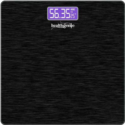 Healthgenie Thick Tempered Glass LCD Display Digital Weighing Scale