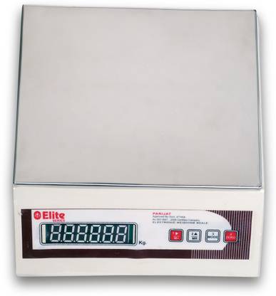CHHOKRA 30kg x 1g Digital Table Top Front & Back Double Display, SS Pan size 7x9 inches Weighing Scale