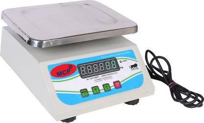 MCP Healthcare SS chargeable Front & Back Display Electronic 30kg x 1g Weighing Scale for Shops Weighing Scale