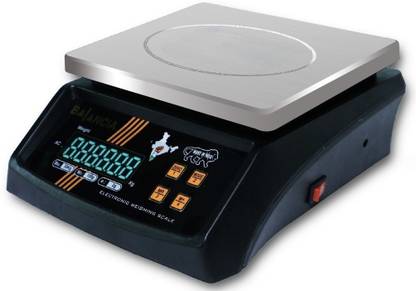 COHEL 30Kg Counter Rechargeable Weight Machine with Stainless Steel Top for Shop, Home Weighing Scale