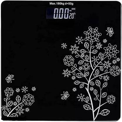 TodayAndCo Design Flower Thick Tempered Glass Lcd Display Digital Weighing Machine Weighing Scale