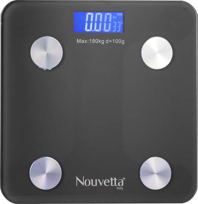 Nouvetta Bluetooth Digital Personal Smart Weigning Scale - Light Grey Weighing Scale