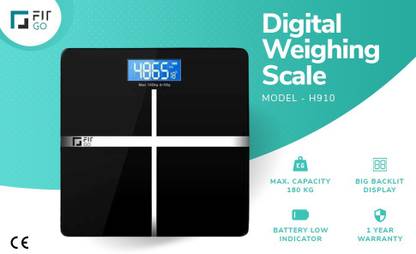 Fit Go Thick Tempered Glass Digital Weighting Scale with LCD Display Weight Box