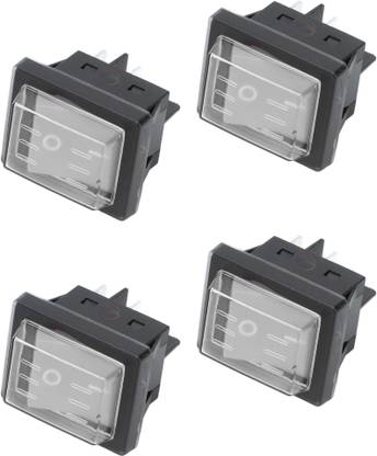 Mass Pro 30AMP (4Pcs) 4 Pin ON Off Waterproof Rocker Switch 30A Boat Switch With Cover Inverter Welding Machine
