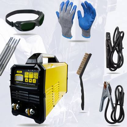 Hillgrove HGCM555M1 299Amp Machine With Metal Brush,Googles,Gloves and 5Pcs Welding Rod Inverter Welding Machine