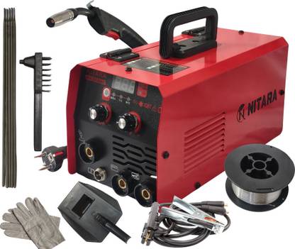 Nitara MIG 3 in 1 MIG/ARC/TIG MMA250 multi use single phase for SS and MS fabrication Inverter Welding Machine