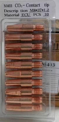 NGWELD Mig Welding Torch Contact Tip M8*37*1.2MM (10 PIC SET() Inverter Welding Machine