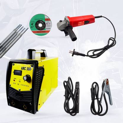 Hillgrove HGCM562M1 300Amp MMA with 100MM Wheel Diameter Angle Grinder and 5Pcs Rod Inverter Welding Machine