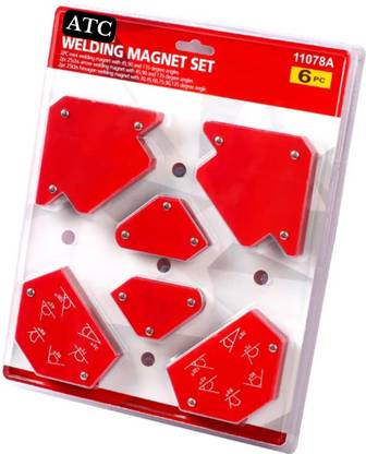 ATC 6 Pcs Welding Magnets Set, Magnetic Welder Holder Strong Magnetic for Inverter Welding Machine