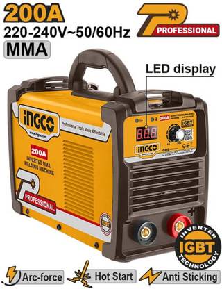 INGCO ING-MMA20038 Inverter MMA welding machine 200 ampere with LED display Inverter Welding Machine