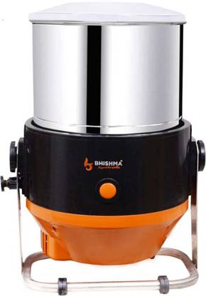 BHISHMA Beyond the quality Table Top Wet Grinders With Stand, 2L (Black/Orange) Wet Grinder