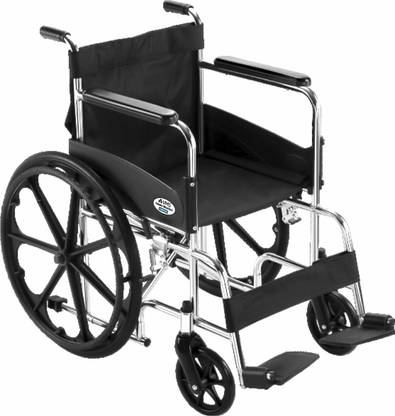 VMS Careline VWE-1016 Pneumatic Wheel Regular Foldable Wheelchair with Safety Belt Manual Wheelchair
