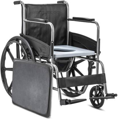 HealthEmate Commode MagWheel Manual Wheelchair